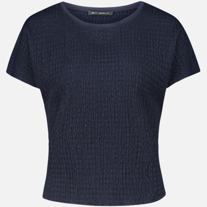 Strukturshirt mit U-Boot-Ausschnitt – Bild 3