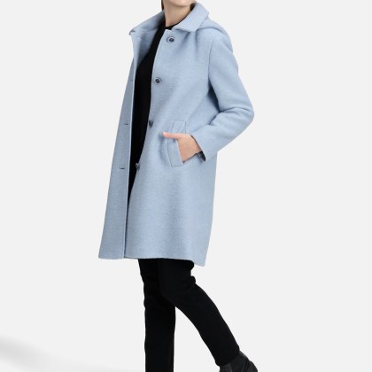 Wollmantel mit abnehmbarer Kapuze – Bild 2