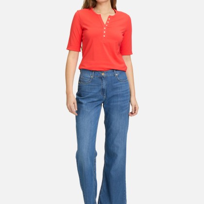 Basic Shirt mit Knöpfen – Bild 2
