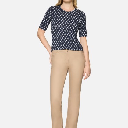 Basic Shirt mit Rippbündchen – Bild 2