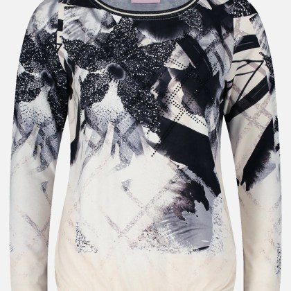 Printshirt mit Gummizug – Bild 3