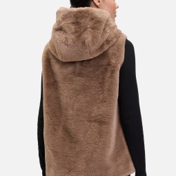 Plüschweste mit Kapuze Plüschweste mit Kapuze