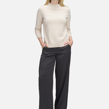 Basic-Strickpullover mit Stehkragen – Bild 2