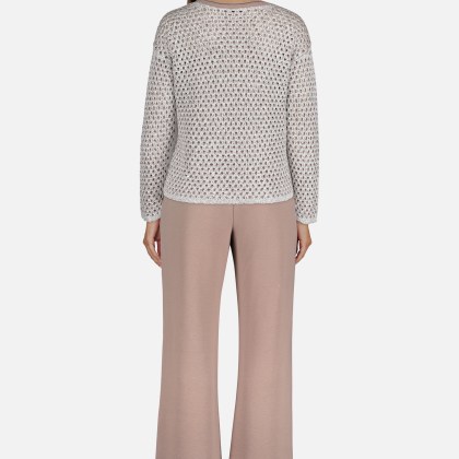 Strickpullover mit Lochmuster Strickpullover mit Lochmuster