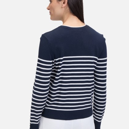 Basic-Strickjacke mit Streifen Basic-Strickjacke mit Streifen