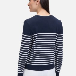 Basic-Strickjacke mit Streifen Basic-Strickjacke mit Streifen