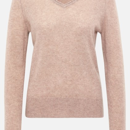 Kaschmir-Pullover mit V-Ausschnitt – Bild 3