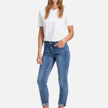 Basic-Jeans mit Waschung – Bild 2