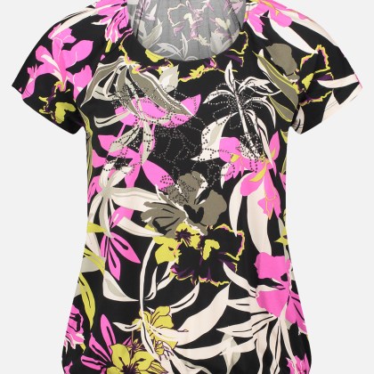 Printshirt mit Gummizug – Bild 3