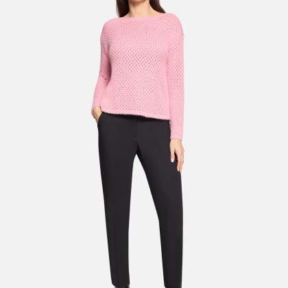 Lochstrick-Pullover langarm – Bild 2