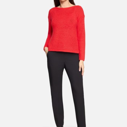 Lochstrick-Pullover langarm – Bild 2