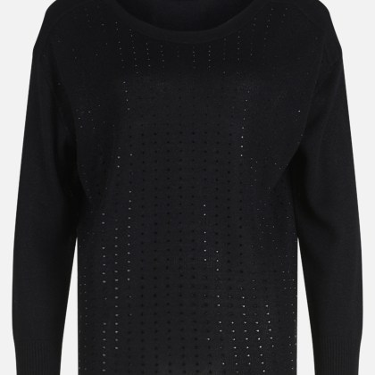 Feinstrickpullover mit Strass – Bild 3