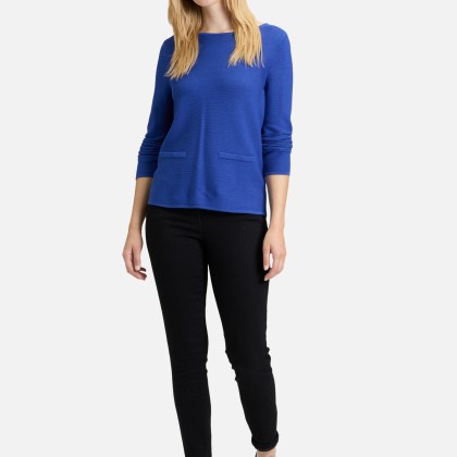 Feinstrickpullover mit aufgesetzten Taschen – Bild 2