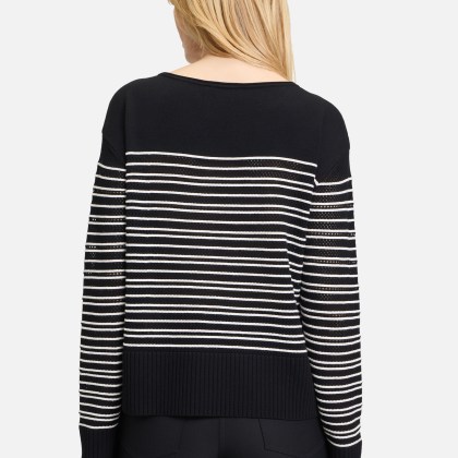 Basic-Strickpullover mit Streifen Basic-Strickpullover mit Streifen