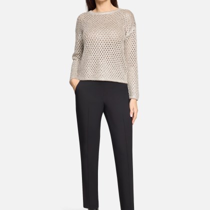 Strickpullover mit Lochmuster – Bild 2