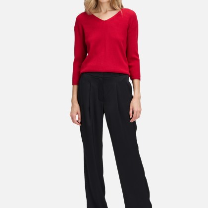 Feinstrickpullover mit V-Ausschnitt – Bild 2