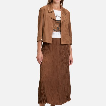 Kunstleder-Jacke mit Nieten – Bild 2