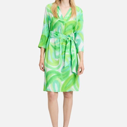 Blusenkleid mit Gürtel – Bild 2