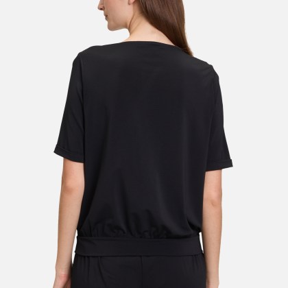 Halbarm-Shirt mit Wasserfallausschnitt Halbarm-Shirt mit Wasserfallausschnitt