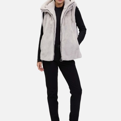 Plüschweste mit Kapuze – Bild 2