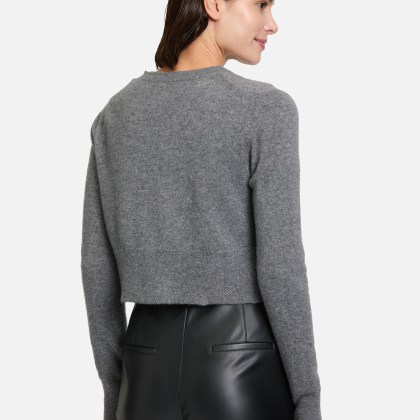 Kaschmir-Strickjacke mit Rippbündchen Kaschmir-Strickjacke mit Rippbündchen