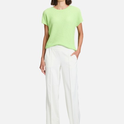 Strukturshirt mit U-Boot-Ausschnitt – Bild 2