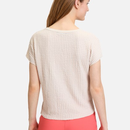 Strukturshirt mit U-Boot-Ausschnitt Strukturshirt mit U-Boot-Ausschnitt