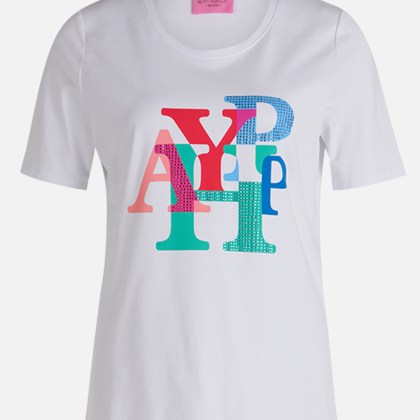 Basic Shirt mit Aufdruck – Bild 3