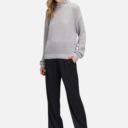 Strickpullover mit hohem Kragen – Bild 2