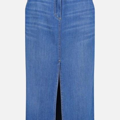 Jeansrock mit Waschung – Bild 3