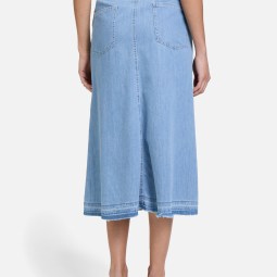 Jeansrock mit offenem Saum Jeansrock mit offenem Saum