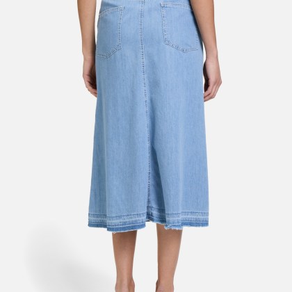 Jeansrock mit offenem Saum Jeansrock mit offenem Saum