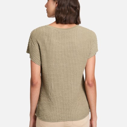 Strukturshirt mit U-Boot-Ausschnitt Strukturshirt mit U-Boot-Ausschnitt