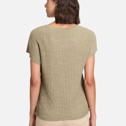 Strukturshirt mit U-Boot-Ausschnitt Strukturshirt mit U-Boot-Ausschnitt