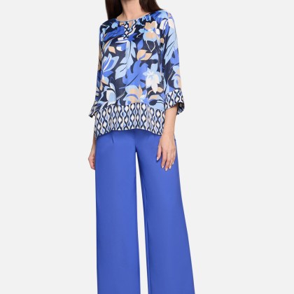 Schlupfbluse mit Blumenprint – Bild 2