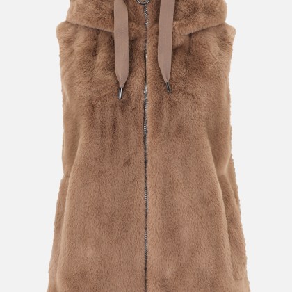 Plüschweste mit Kapuze – Bild 3