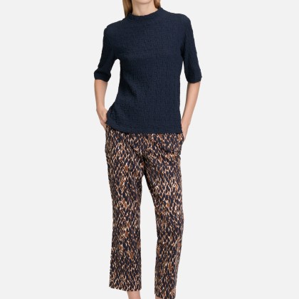 Strukturshirt mit Stehkragen – Bild 2