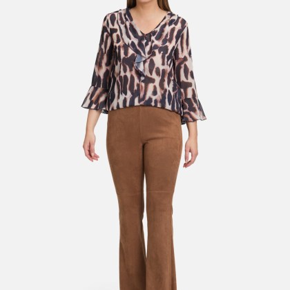 Chiffonbluse mit Print – Bild 2