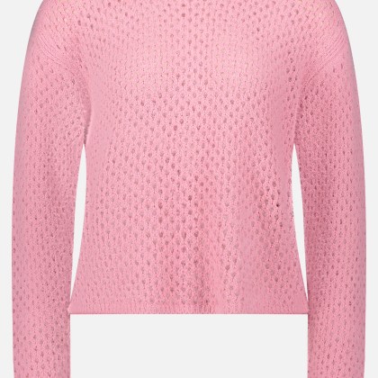 Lochstrick-Pullover langarm – Bild 3