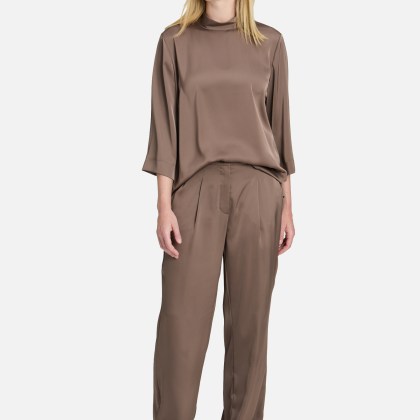 Schlupfbluse unifarben – Bild 2