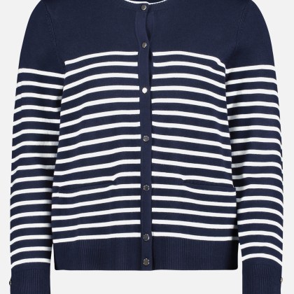Basic-Strickjacke mit Streifen – Bild 3