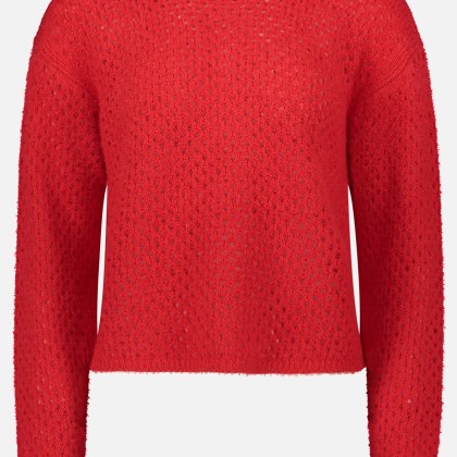 Lochstrick-Pullover langarm – Bild 3