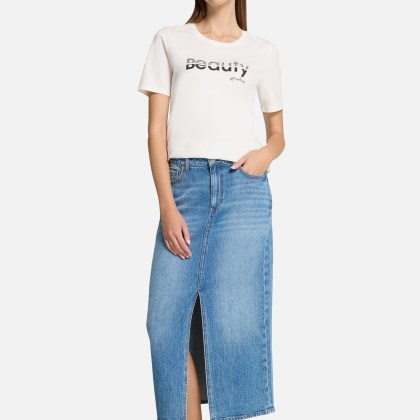 Basic Shirt mit Aufdruck – Bild 2