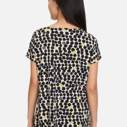 Printshirt mit Wasserfallausschnitt Printshirt mit Wasserfallausschnitt