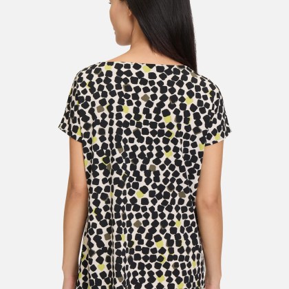 Printshirt mit Wasserfallausschnitt Printshirt mit Wasserfallausschnitt