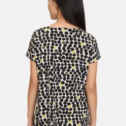 Printshirt mit Wasserfallausschnitt Printshirt mit Wasserfallausschnitt