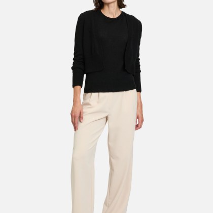 Kaschmir-Strickjacke mit Rippbündchen – Bild 2