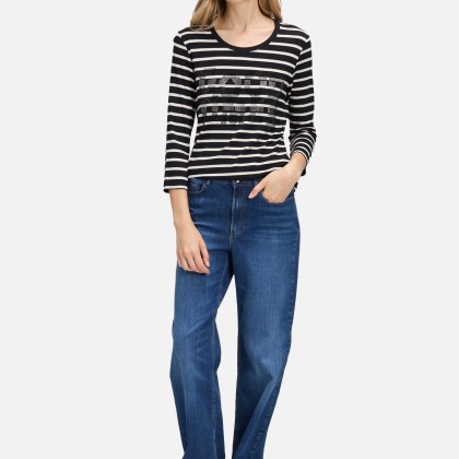 Ringelshirt mit Schmucksteinen – Bild 2