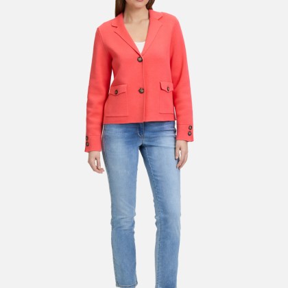 Strickblazer mit aufgesetzten Taschen – Bild 2