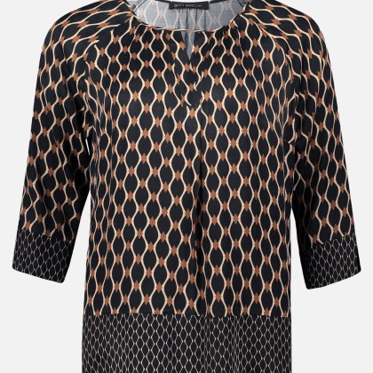 Schlupfbluse mit Print – Bild 3